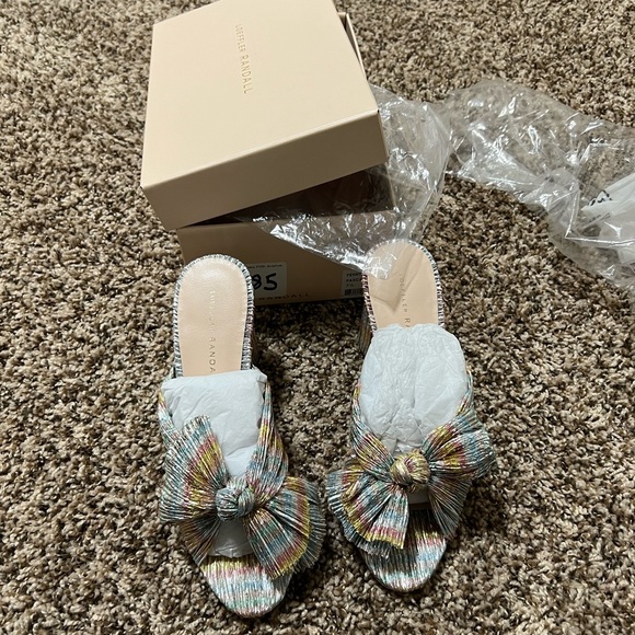 Loeffler Randall penny pastel candy stripe mule - Picture 2 of 5